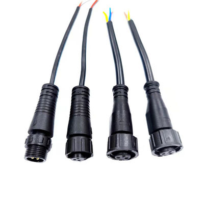 Maschio nero di tensione nominale di M12 4 Pin Waterproof Cable Connector 250V