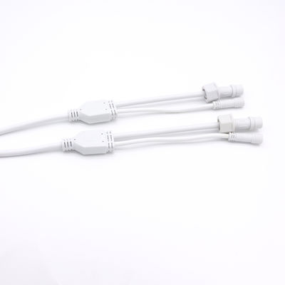 Il connettore impermeabile bianco IP68 M12 250V ccc del PVC Y ha certificato