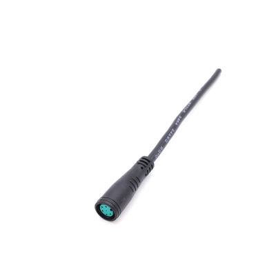 Uso impermeabile di Pin IP65 Ebike del nero M8 6 del connettore di cavo del PVC