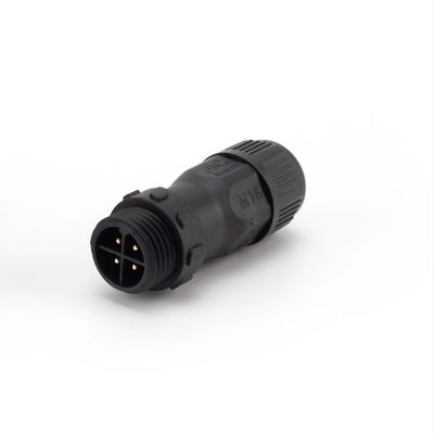 Connettore impermeabile elettronico Ip67 2 Pin Nylon del supporto nero del pannello