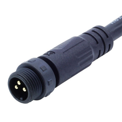 PA66 tipo vite connettore impermeabile M12 testa gomito per energia elettrica IP68