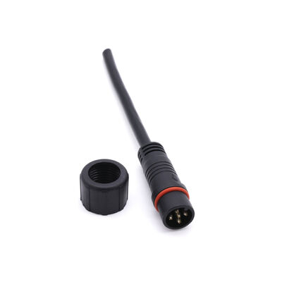 Cheapest Terminal Industrial M18 Waterproof Cable Connector IP67 Black PVC LED Plug