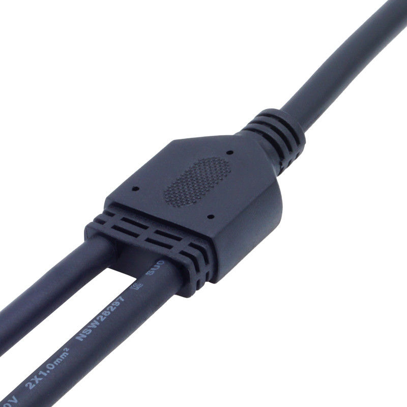 Connettore nero IP67 impermeabile a corrente 8A per applicazioni a 250 V